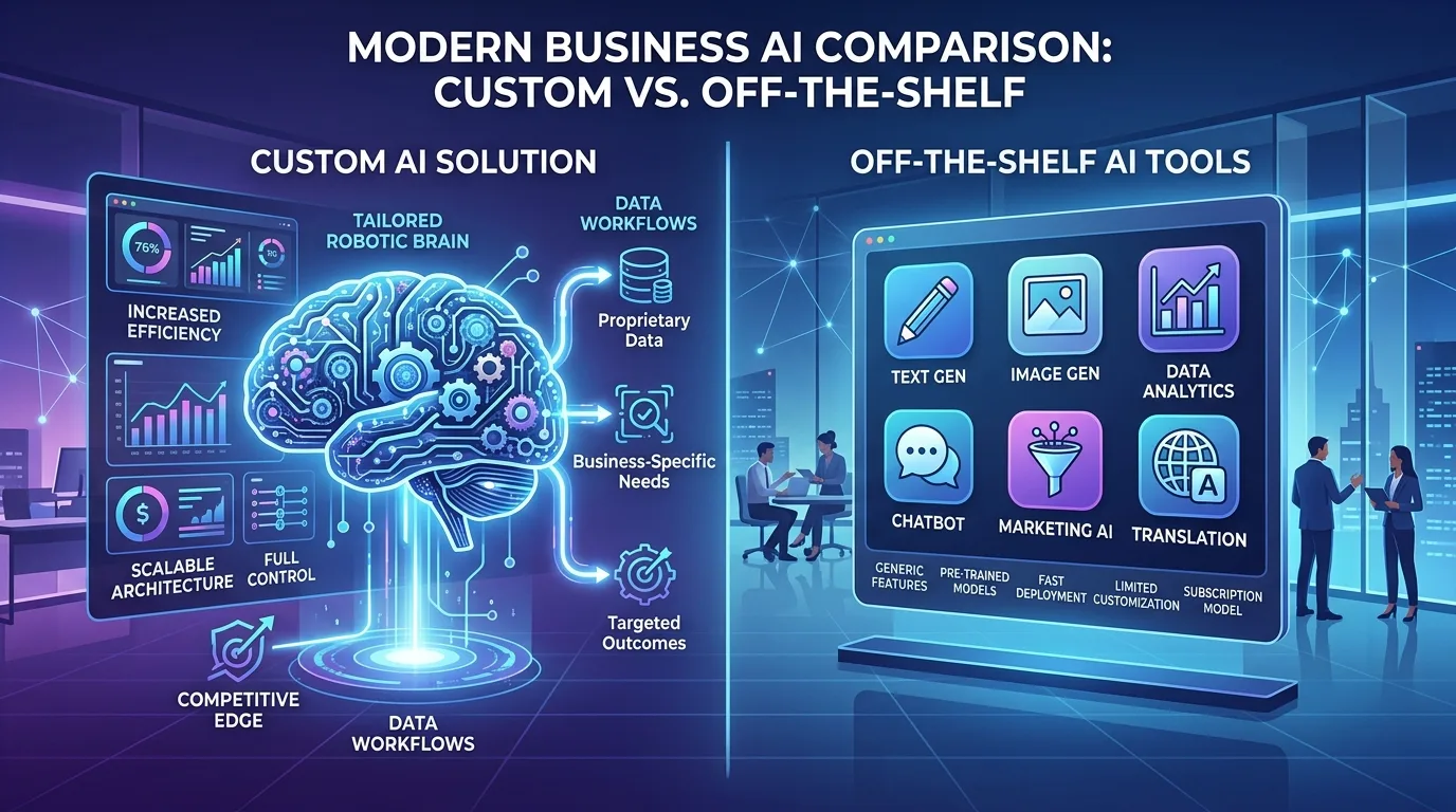 Custom AI Solutions vs Off-the-Shelf AI Tools: Which One is Better?