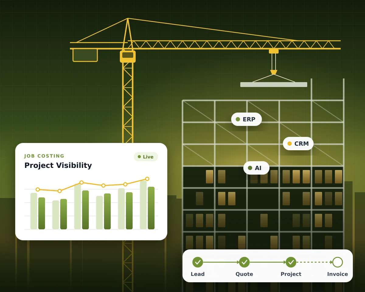 Construction ERP, CRM and AI automation for Australian construction businesses